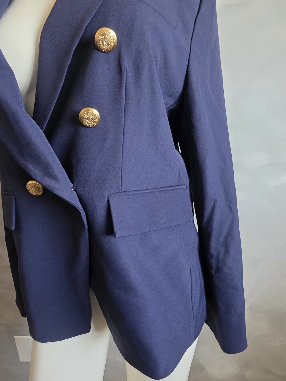 Quince Scuba Captain's Convertible Blazer Double Breast Nautical Style Jacket L - Picture 4 of 15